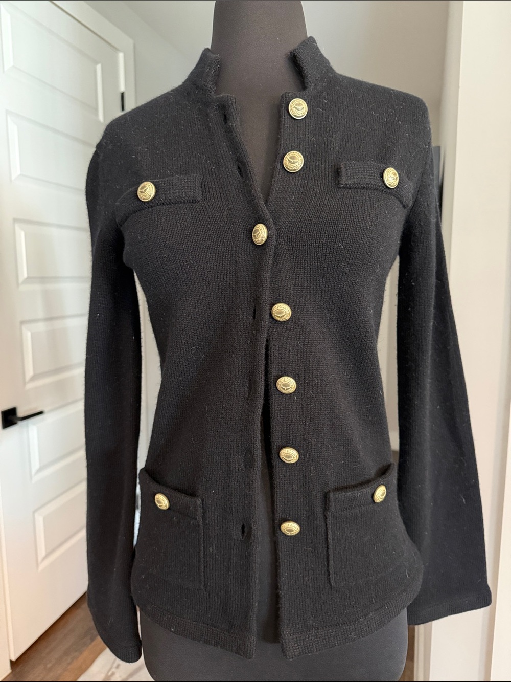 NEW Zadig & Voltaire Wool/Cashmere Black Button-Front Blazer